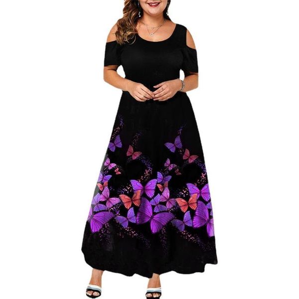 casual dresses women summer dress 2021 european american off shoulder bigger sizes purple print short sleeves vestidos yml2001, Black;gray
casual dresses women summer dress 2021 european american off shoulder bigger sizes purple print short sleeves vestidos yml2001, Black;gray