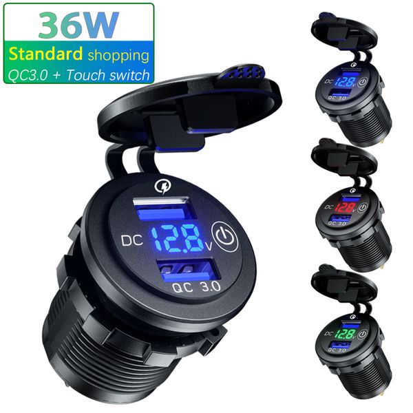 36w qc3.0 usb charger led voltmeter touch switch universal suv truck rv boat usb car socket for iphone 13 12 samsung xiaomi 12
36w qc3.0 usb charger led voltmeter touch switch universal suv truck rv boat usb car socket for iphone 13 12 samsung xiaomi 12