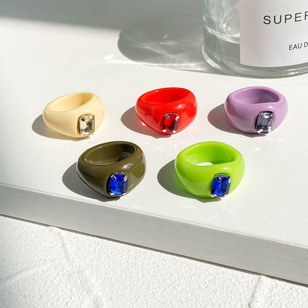 53030 geometric fashion resin diamond makaron color ring creative candy color joint ring, Silver
53030 geometric fashion resin diamond makaron color ring creative candy color joint ring, Silver