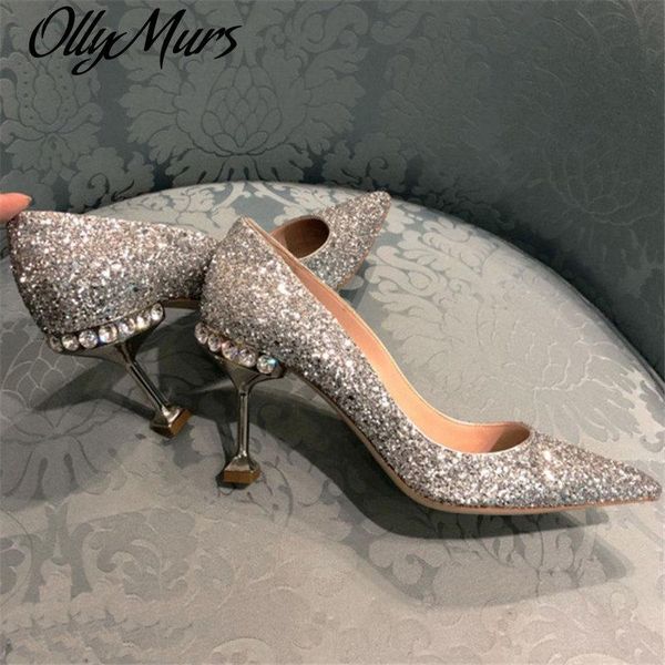 dress shoes ollymurs crystal high heels pumps female spring slip on bling pointy toe glitter party wedding women sandalias mujer, Black
dress shoes ollymurs crystal high heels pumps female spring slip on bling pointy toe glitter party wedding women sandalias mujer, Black