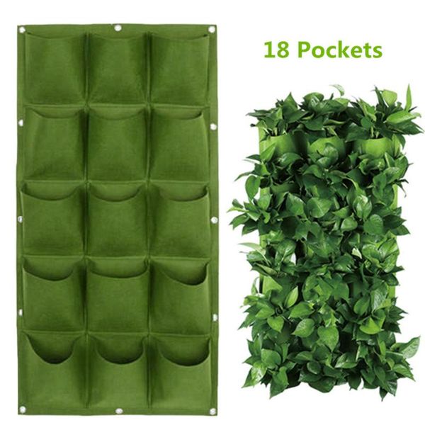 planters & pots 9/18 pockets wall hanging planting bags green grow bag planter vertical garden vegetable living pot home supplies
planters & pots 9/18 pockets wall hanging planting bags green grow bag planter vertical garden vegetable living pot home supplies