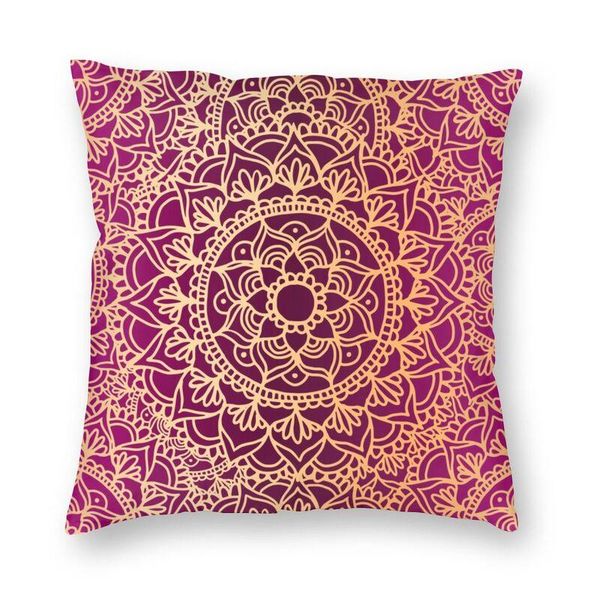 cushion/decorative pillow pink and gold mandala pattern cushion covers sofa home decor pillowcase bohochic geometric square throw cover 40x4
cushion/decorative pillow pink and gold mandala pattern cushion covers sofa home decor pillowcase bohochic geometric square throw cover 40x4