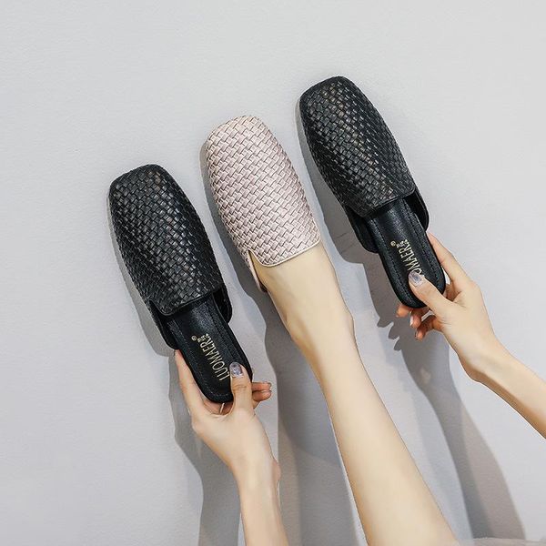 slippers baotou half women 2021 summer lazy shoes wear flat large size, Black
slippers baotou half women 2021 summer lazy shoes wear flat large size, Black