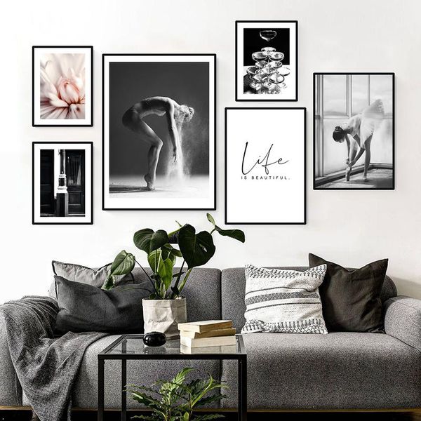 black white scenery wall canvas painting modern fashion girl ballet art picture flower print and poster for living room decor
black white scenery wall canvas painting modern fashion girl ballet art picture flower print and poster for living room decor