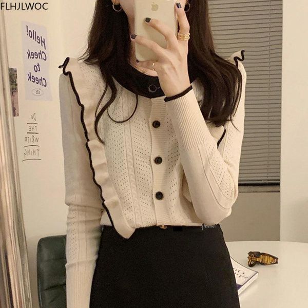 women's knits & tees 2021 design japan style cute girls women casual single breasted button solid sweaters knitting cardigans o2947, White
women's knits & tees 2021 design japan style cute girls women casual single breasted button solid sweaters knitting cardigans o2947, White
