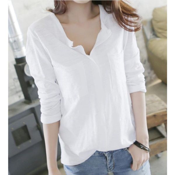 women's t-shirt white t shirt women clothes 2021 spring korean v-neck tshirt casual solid t-shirts clothing long sleeves tee femme
women's t-shirt white t shirt women clothes 2021 spring korean v-neck tshirt casual solid t-shirts clothing long sleeves tee femme