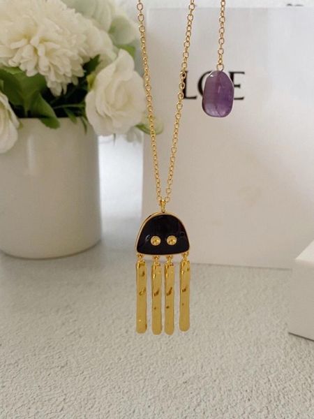 pendant necklaces european and american ot buckle geometric necklace enamel ocs amethyst sweater chain female accessories, Silver
pendant necklaces european and american ot buckle geometric necklace enamel ocs amethyst sweater chain female accessories, Silver