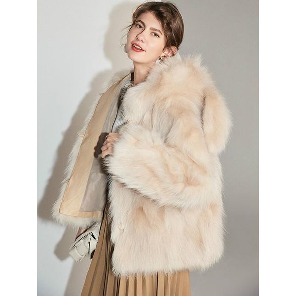 women's fur & faux thick sweet raccoon warm dog genuine leather single breasted abrigos de mujer jackets for women winter, Black
women's fur & faux thick sweet raccoon warm dog genuine leather single breasted abrigos de mujer jackets for women winter, Black