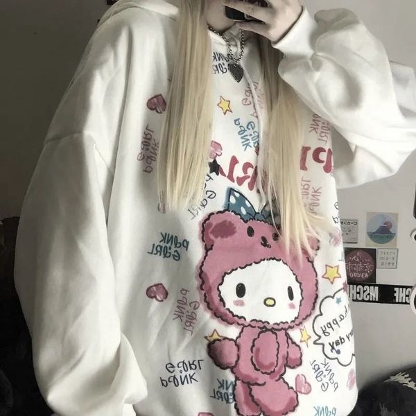 women's hoodies & sweatshirts anime hoodie feminine autumn kawaii fashion korean sweatpants long sleeve printing vintage oversized bea, Black
women's hoodies & sweatshirts anime hoodie feminine autumn kawaii fashion korean sweatpants long sleeve printing vintage oversized bea, Black