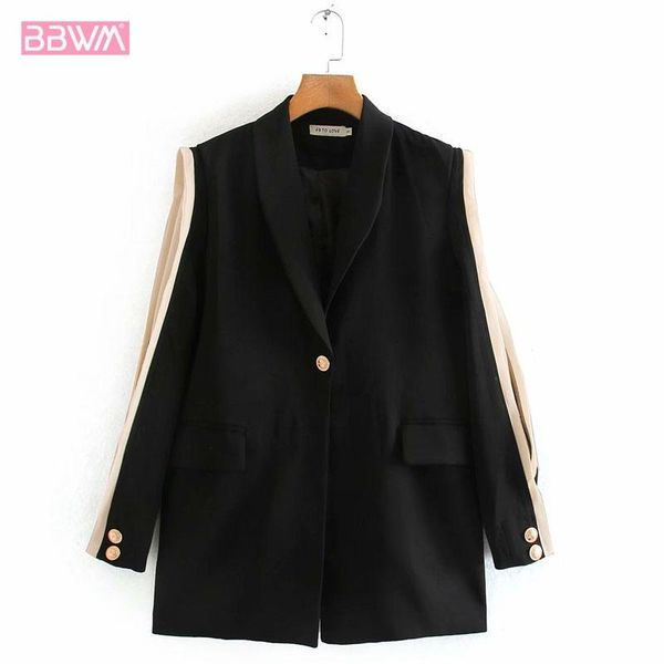 autumn women's jacket 2021 new fashion buttons loose contrast color korean harajuku female coat chic black, Black;brown
autumn women's jacket 2021 new fashion buttons loose contrast color korean harajuku female coat chic black, Black;brown