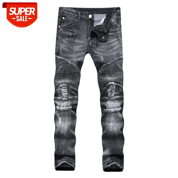 denim ripped hole men's bike moto jeans stretch straight oversize 28-38 40 42 2021 spring sutumn winter hip hop punk streetwear #c21q, Black
denim ripped hole men's bike moto jeans stretch straight oversize 28-38 40 42 2021 spring sutumn winter hip hop punk streetwear #c21q, Black