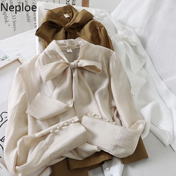 women's blouses & shirts neploe o neck lace up bow design blouse solid loose long sleeve shirt 2021 autumn spring temperament wild holi, White
women's blouses & shirts neploe o neck lace up bow design blouse solid loose long sleeve shirt 2021 autumn spring temperament wild holi, White