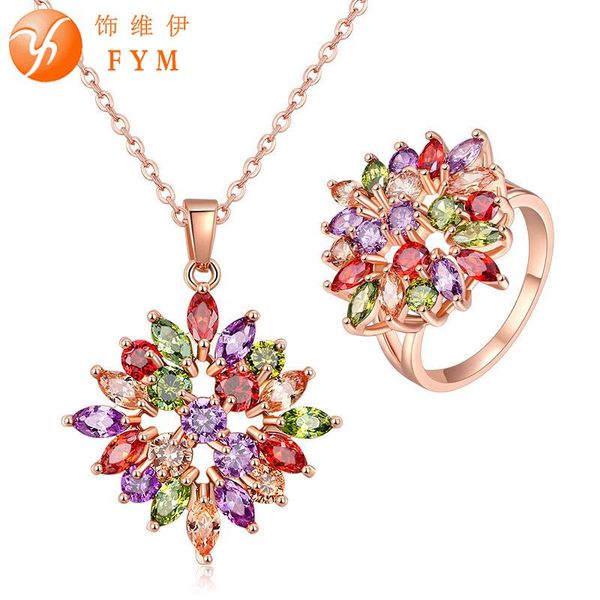 earrings & necklace fym fashion rose gold color colorful zircon ring set cubic zirconia women size 7-8 jewelry sets, Silver
earrings & necklace fym fashion rose gold color colorful zircon ring set cubic zirconia women size 7-8 jewelry sets, Silver
