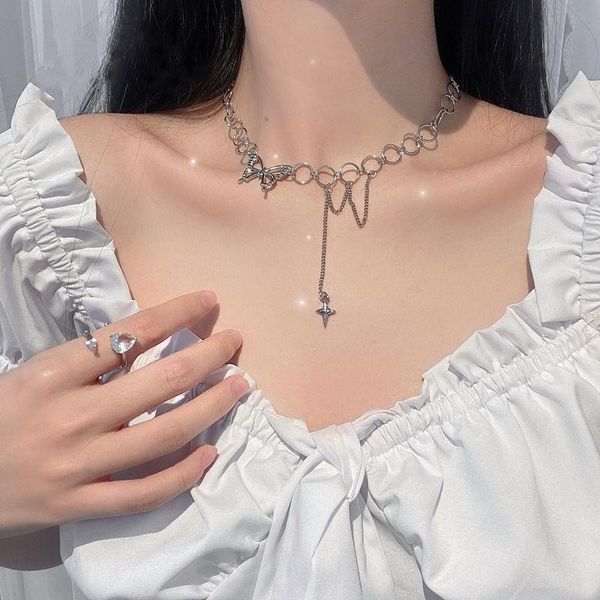 pendant necklaces 5pcs/lot wholesale punk butterfly choker necklace jewelry women gothic hip hop link chain collares jewlery in bulk, Silver
pendant necklaces 5pcs/lot wholesale punk butterfly choker necklace jewelry women gothic hip hop link chain collares jewlery in bulk, Silver