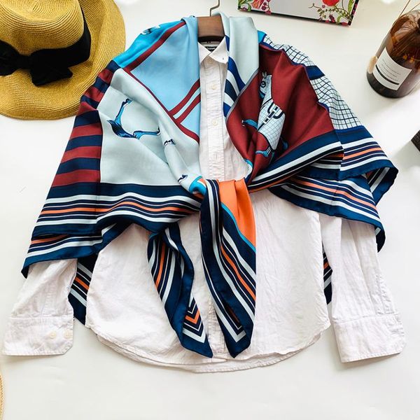 scarves large square 100% silk scarf shawl for women fashion clothing accessories, Blue;gray
scarves large square 100% silk scarf shawl for women fashion clothing accessories, Blue;gray