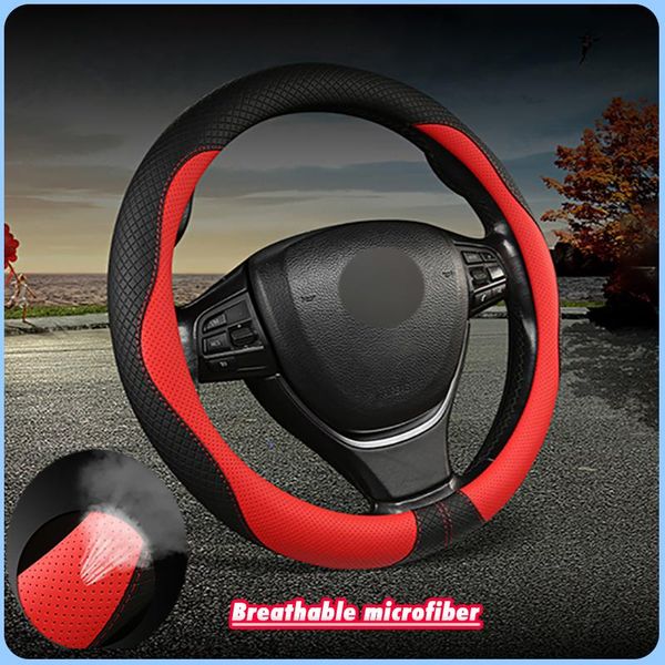 steering wheel covers microfiber leather braiding cover on the 38cm car styling universal accessoire
steering wheel covers microfiber leather braiding cover on the 38cm car styling universal accessoire