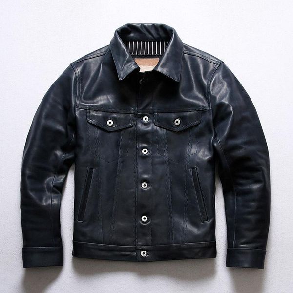 men's leather & faux yr.sales.japan classic casual 557 style horsehide jacket.fashion quality men slim genuine coat., Black
men's leather & faux yr.sales.japan classic casual 557 style horsehide jacket.fashion quality men slim genuine coat., Black