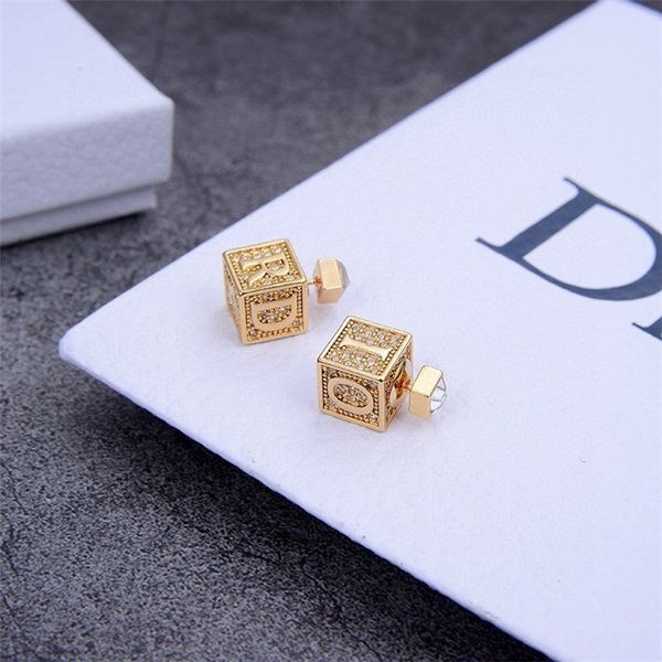 designer jewelry earrings popular letter women's square dice earrings s925 silver needle jewelry eocw, Golden
designer jewelry earrings popular letter women's square dice earrings s925 silver needle jewelry eocw, Golden
