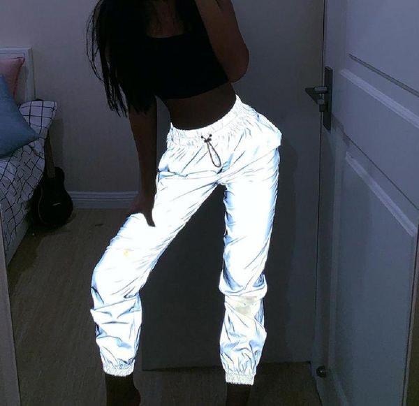 women sweatpant flash reflective night jogger hip hop pants 2021 fashion casual gray streetwear lacing harem pants plus size, Black;white
women sweatpant flash reflective night jogger hip hop pants 2021 fashion casual gray streetwear lacing harem pants plus size, Black;white