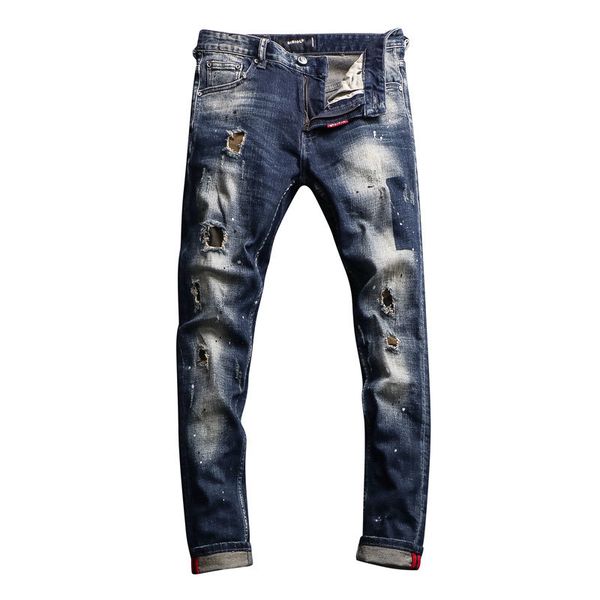 2021 new italian style fashion retro blue destroyed ripped baggy pants streetwear designer hip hop jeans men 9ss1
2021 new italian style fashion retro blue destroyed ripped baggy pants streetwear designer hip hop jeans men 9ss1