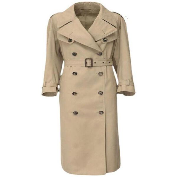 women's trench coats autumn handsome double breasted lace up slim x-long coat women fake two piece style windbreaker s1655, Tan;black
women's trench coats autumn handsome double breasted lace up slim x-long coat women fake two piece style windbreaker s1655, Tan;black