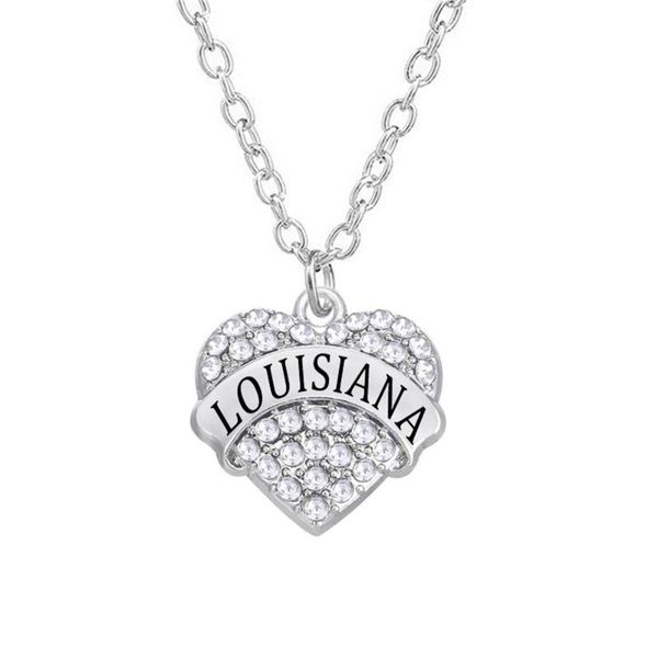chains zinc alloy metal silver plated inlay message heart louisiana state charms necklaces jewelry for women
chains zinc alloy metal silver plated inlay message heart louisiana state charms necklaces jewelry for women
