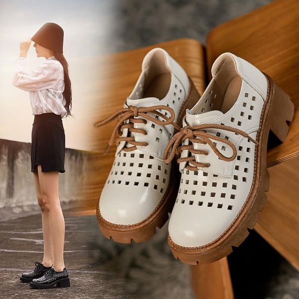 dress shoes spring/summer 2021 women round toe lace-up chunky heel fashion hollow out breathable casual color matching, Black
dress shoes spring/summer 2021 women round toe lace-up chunky heel fashion hollow out breathable casual color matching, Black