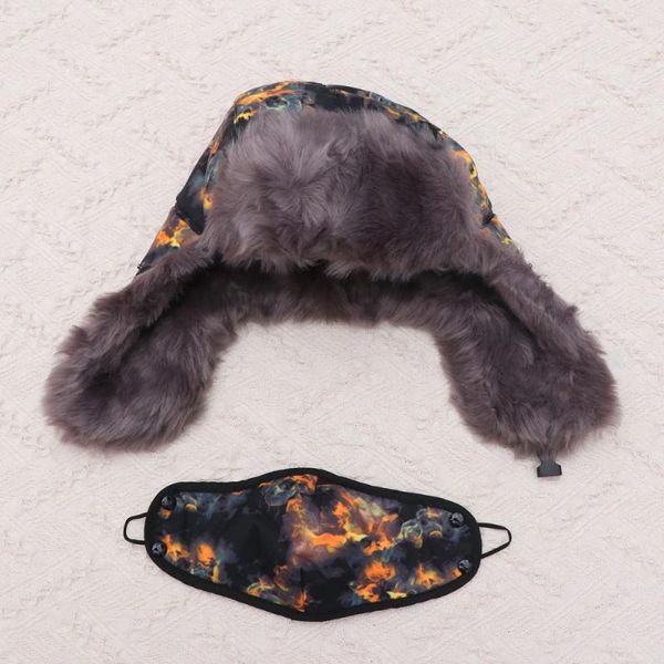 camouflage hat winter ski hat with ear flaps and windproof mask warm winter outdoor thicken hats for men (yellow flame), Black;white
camouflage hat winter ski hat with ear flaps and windproof mask warm winter outdoor thicken hats for men (yellow flame), Black;white