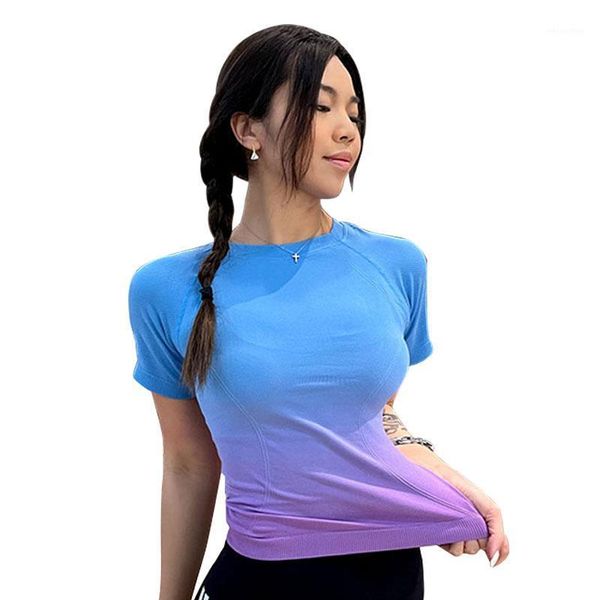 yoga outfit fashion gradual sport short sleeve women tight dress t-shirt summer stretch hanging dyed fitness top
yoga outfit fashion gradual sport short sleeve women tight dress t-shirt summer stretch hanging dyed fitness top