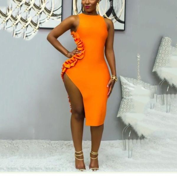 casual dresses party night club dress 2021 summer side split sleeveless bodycon elegant evening dinner vestidos mujer clothes, Black;gray
casual dresses party night club dress 2021 summer side split sleeveless bodycon elegant evening dinner vestidos mujer clothes, Black;gray