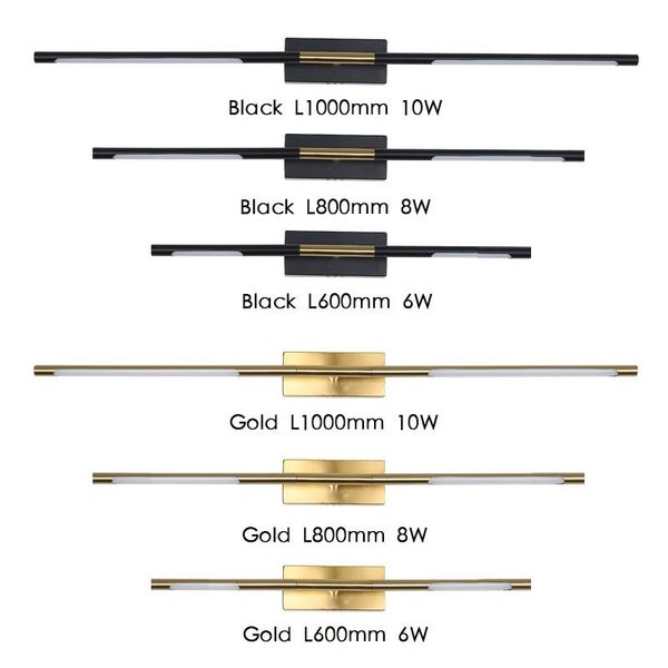 modern led bathroom mirror light gold/black bedroom dressing table mirror lamp entrance hallway lighting 0.6-1m
modern led bathroom mirror light gold/black bedroom dressing table mirror lamp entrance hallway lighting 0.6-1m
