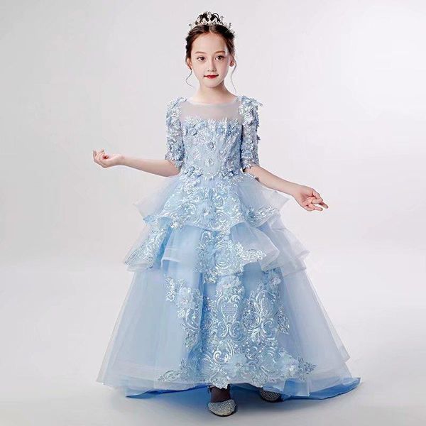 girl dress flower girl dresses vestidos lace baby girl infant dress kids formal wear girls dress floor-length jewel, White;blue
girl dress flower girl dresses vestidos lace baby girl infant dress kids formal wear girls dress floor-length jewel, White;blue