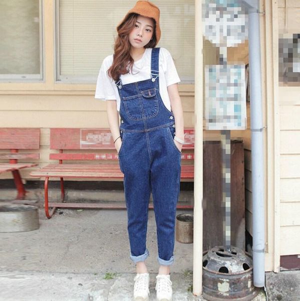 women's jumpsuits & rompers 2021 autumn women blue casual denim jumpsuit girly button pocket long romper fashion loose jeans overalls, Black;white
women's jumpsuits & rompers 2021 autumn women blue casual denim jumpsuit girly button pocket long romper fashion loose jeans overalls, Black;white