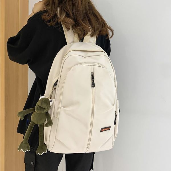backpack solid color teenage girl and boy college school bag multi pocket women rucksack waterproof student book fashion
backpack solid color teenage girl and boy college school bag multi pocket women rucksack waterproof student book fashion