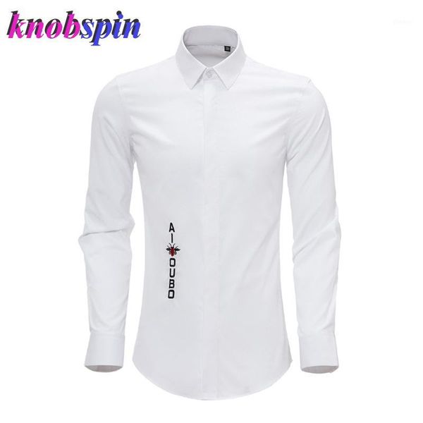 little bee letters embroidered long sleeve men shirt casual slim solid color business male dress shirts brand chemise social 4xl1, White;black
little bee letters embroidered long sleeve men shirt casual slim solid color business male dress shirts brand chemise social 4xl1, White;black