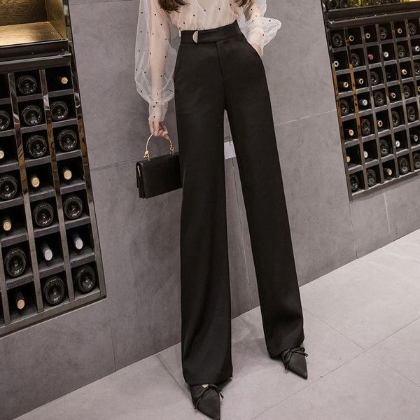 women's pants & capris women 2021 spring autumn fashion loose wide-leg female high waist casual ladies solid color long trousers q766, Black;white
women's pants & capris women 2021 spring autumn fashion loose wide-leg female high waist casual ladies solid color long trousers q766, Black;white