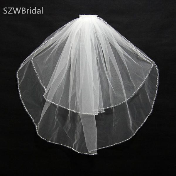 bridal veils arrival two layer bead edge veil short net yarn princess with comb wedding accessories, Black
bridal veils arrival two layer bead edge veil short net yarn princess with comb wedding accessories, Black