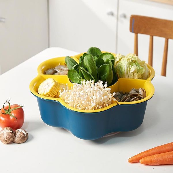 can rotate pot vegetable platter household divided plastic double-layer fruit plate water basin container storage bottles & jars
can rotate pot vegetable platter household divided plastic double-layer fruit plate water basin container storage bottles & jars