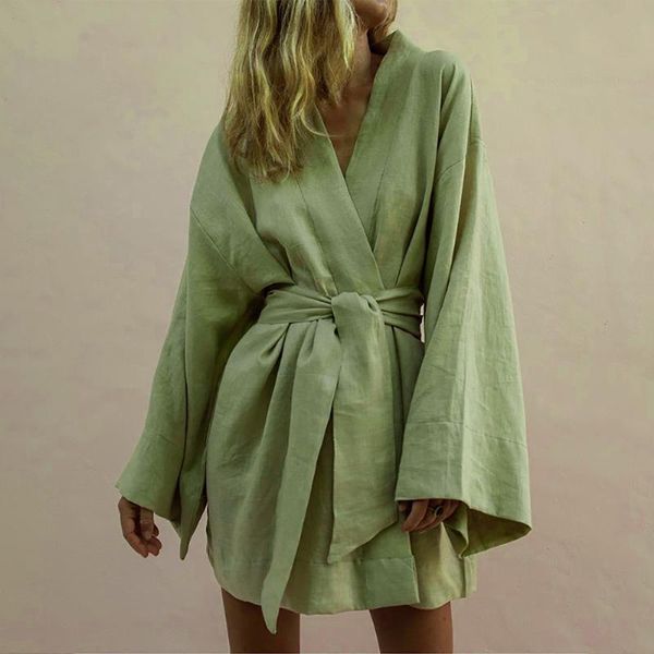 casual dresses lace up women v-neck kimono vest mini dress katoen long mouwen shrimp dresse robe style summer losse vestidos, Black;gray
casual dresses lace up women v-neck kimono vest mini dress katoen long mouwen shrimp dresse robe style summer losse vestidos, Black;gray