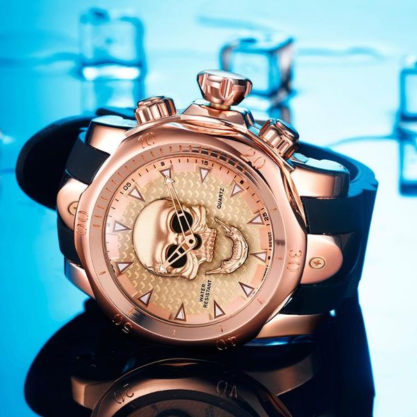 wristwatches vava voom cool punk 3d skull men watch steel quartz waterproof retro fashion gold black clock relogio, Slivery;brown
wristwatches vava voom cool punk 3d skull men watch steel quartz waterproof retro fashion gold black clock relogio, Slivery;brown