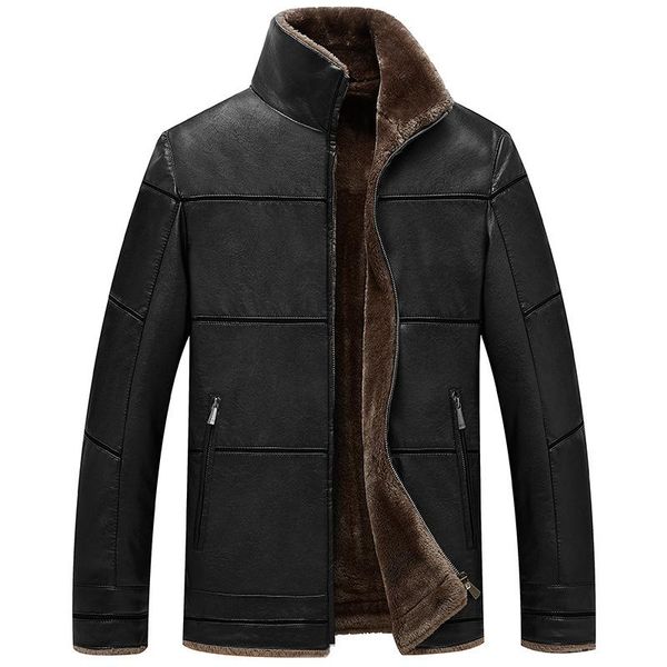 men's fur & faux autumn and winter leather clothing men plus velvet thickening vintage retro one piece jacket casual coats lj0627, Black
men's fur & faux autumn and winter leather clothing men plus velvet thickening vintage retro one piece jacket casual coats lj0627, Black