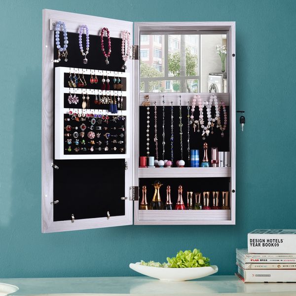 new 24 inch lockable wall mount mirrored jewelry cabinet organizer armoire storage box white us stock
new 24 inch lockable wall mount mirrored jewelry cabinet organizer armoire storage box white us stock
