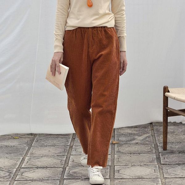 women's pants & capris scuwlinen trousers for women 2021 casual solid elastic waist corduroy all-match thick long cotton vestidos s1010, Black;white
women's pants & capris scuwlinen trousers for women 2021 casual solid elastic waist corduroy all-match thick long cotton vestidos s1010, Black;white