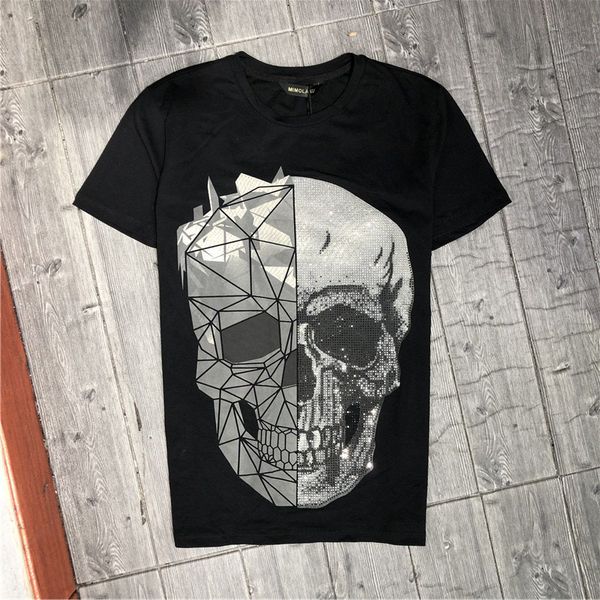 men's t-shirts male summer skulls breathable shirt modal strass cotton thin collar short sleeve 2aln, White;black
men's t-shirts male summer skulls breathable shirt modal strass cotton thin collar short sleeve 2aln, White;black