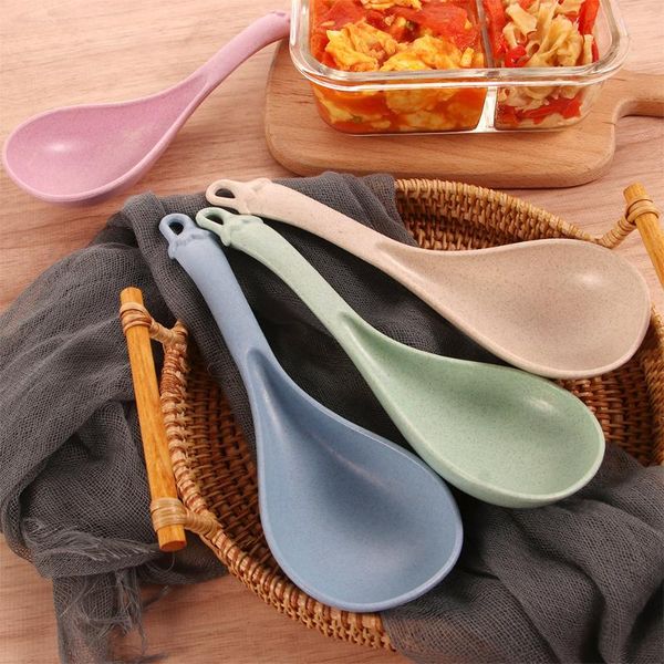 1 pcs safety wheat straw soup spoon curved handle dinner scoop creative kitchen dining tool tableware accessories
1 pcs safety wheat straw soup spoon curved handle dinner scoop creative kitchen dining tool tableware accessories