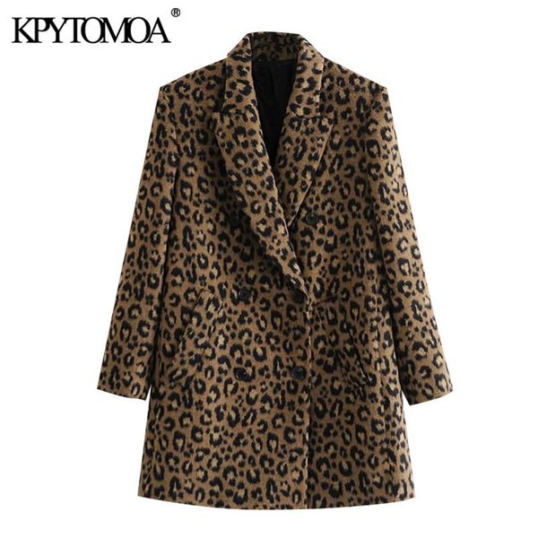 kpytomoa women fashion leopard print loose woolen coat vintage long sleeve back vents female outerwear chic overcoat 210218, Black
kpytomoa women fashion leopard print loose woolen coat vintage long sleeve back vents female outerwear chic overcoat 210218, Black