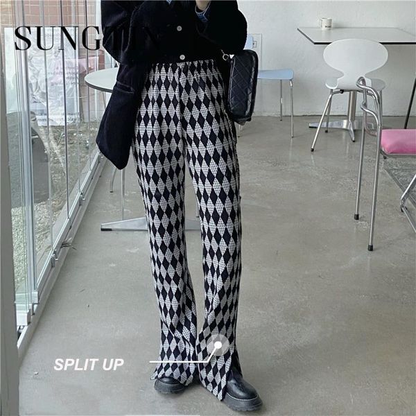 women's pants & capris sungtin split up high street argyle elastic waist women streetwear harajuku female plaid straight trousers, Black;white
women's pants & capris sungtin split up high street argyle elastic waist women streetwear harajuku female plaid straight trousers, Black;white