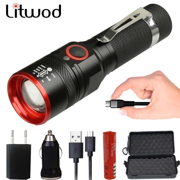 litwod z300 1511 led xml-t6 4000lm torch waterproof light micro usb port lantern 4 modes zoomable for camping hiking
litwod z300 1511 led xml-t6 4000lm torch waterproof light micro usb port lantern 4 modes zoomable for camping hiking