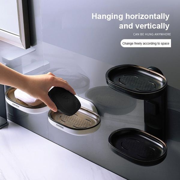 punch-draining soap dish soap dish tray rotating holder double stick hook bathroom storage box
punch-draining soap dish soap dish tray rotating holder double stick hook bathroom storage box