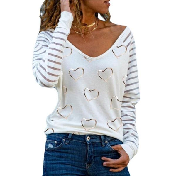 women's blouses & shirts love printed v-neck blouse slim long sleeve bottoming shirt in early autumn of 2021 blusas de mujer, White
women's blouses & shirts love printed v-neck blouse slim long sleeve bottoming shirt in early autumn of 2021 blusas de mujer, White